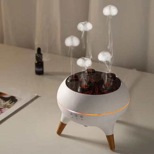 Air Humidifier Dynamic Jellyfish Air Humidifier 250ml Essential Oil Diffuser Remote Control Bedroom Humidifier With 7 Colorful Night Lights