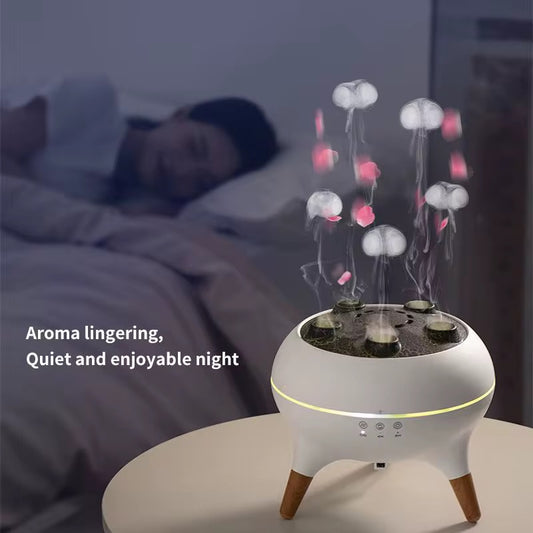 Air Humidifier Dynamic Jellyfish Air Humidifier 250ml Essential Oil Diffuser Remote Control Bedroom Humidifier With 7 Colorful Night Lights